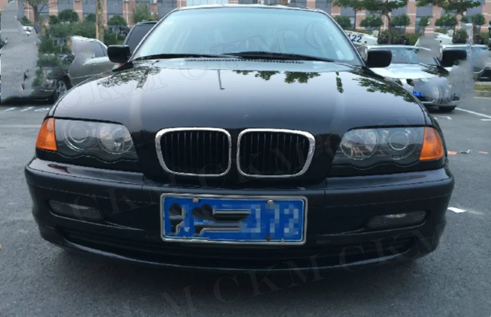 

CKMUUER ABS Front Racing Grills Mesh Grille Frame Covers Trims For BMW 3 Series E46 4 Door 2Door Coupe 318I 320I 325I 1998-2001