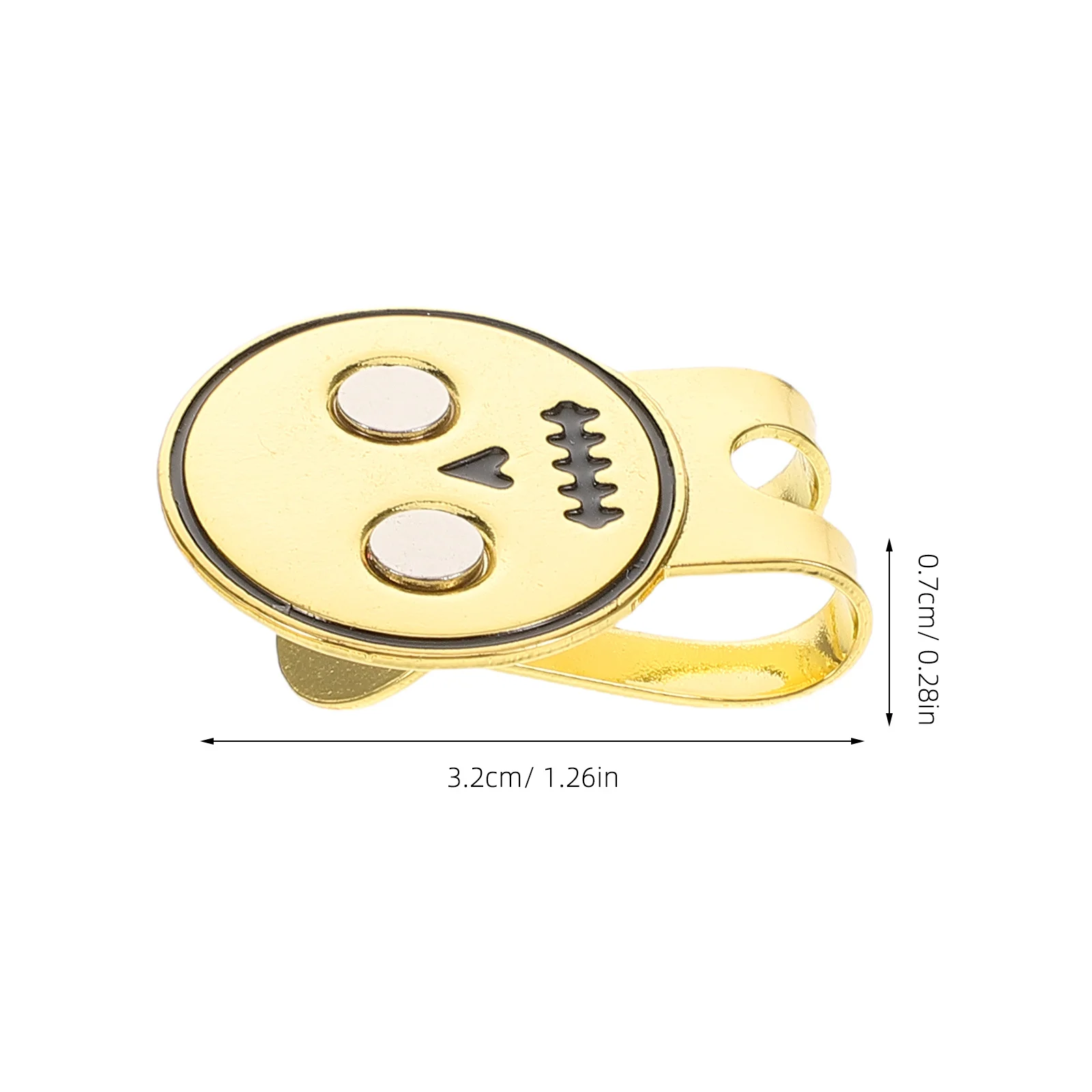 مشبك قبعة معدني على شكل جمجمة، قبعة جولف متينة، مشبك علامة آمن، ملحقات جولف مقاومة للرياح، أدوات تدريب #4