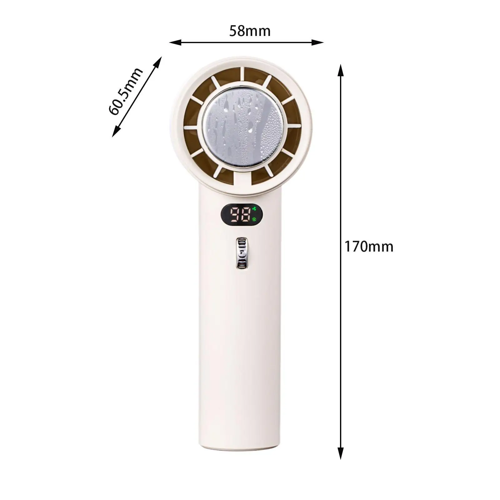 Portable Handheld Fan Rechargeable 6.7inch Long Cooling Fan with Adjustable Speeds for Queuing, Exercising Compact Multipurpose