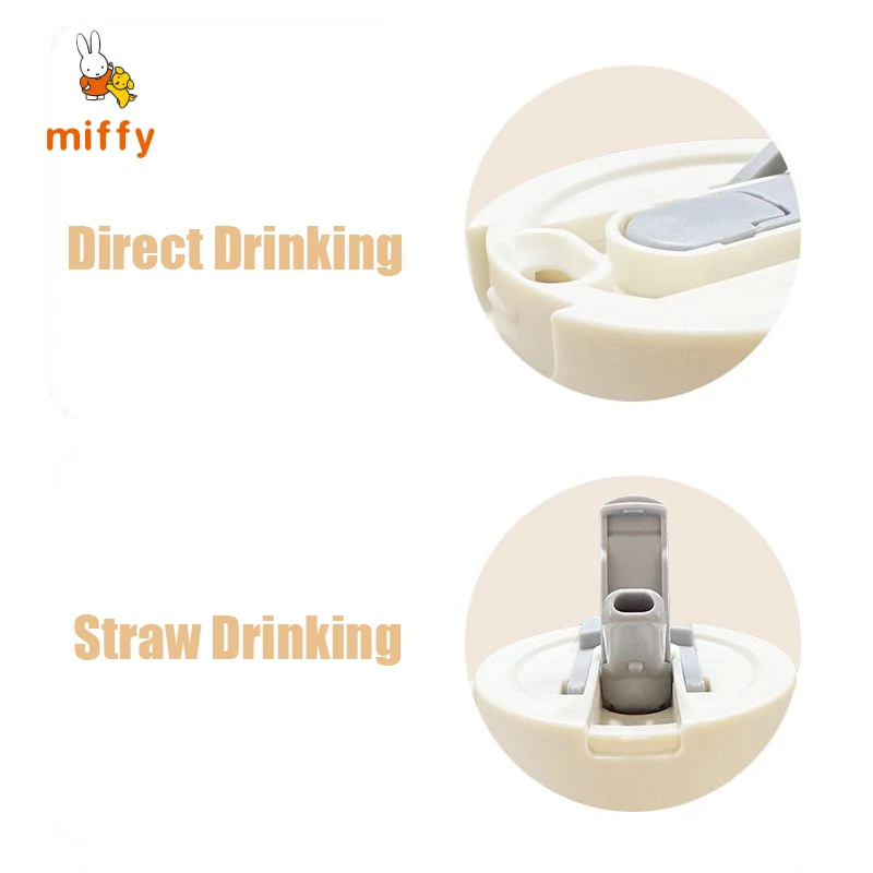 แก้วเก็บความเย็นสแตนเลสลายการ์ตูน Miffy น่ารัก พกพาสะดวก ความจุ 600 มล. พร้อมหลอดดูดสองแบบ หลายสไตล์ ของสะสมอนิเมะ ของขวัญสำหรับสาวๆ