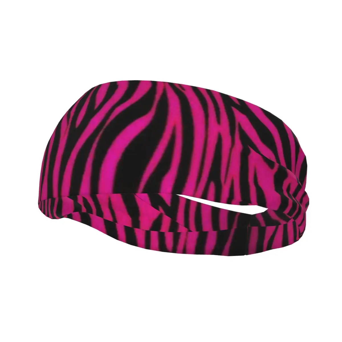 Gothic Pink Zebra Stripes Women Sweatband Sports Headband Non Slip Cycling Yoga Sport Hair Band Head Sweat Sports Safety