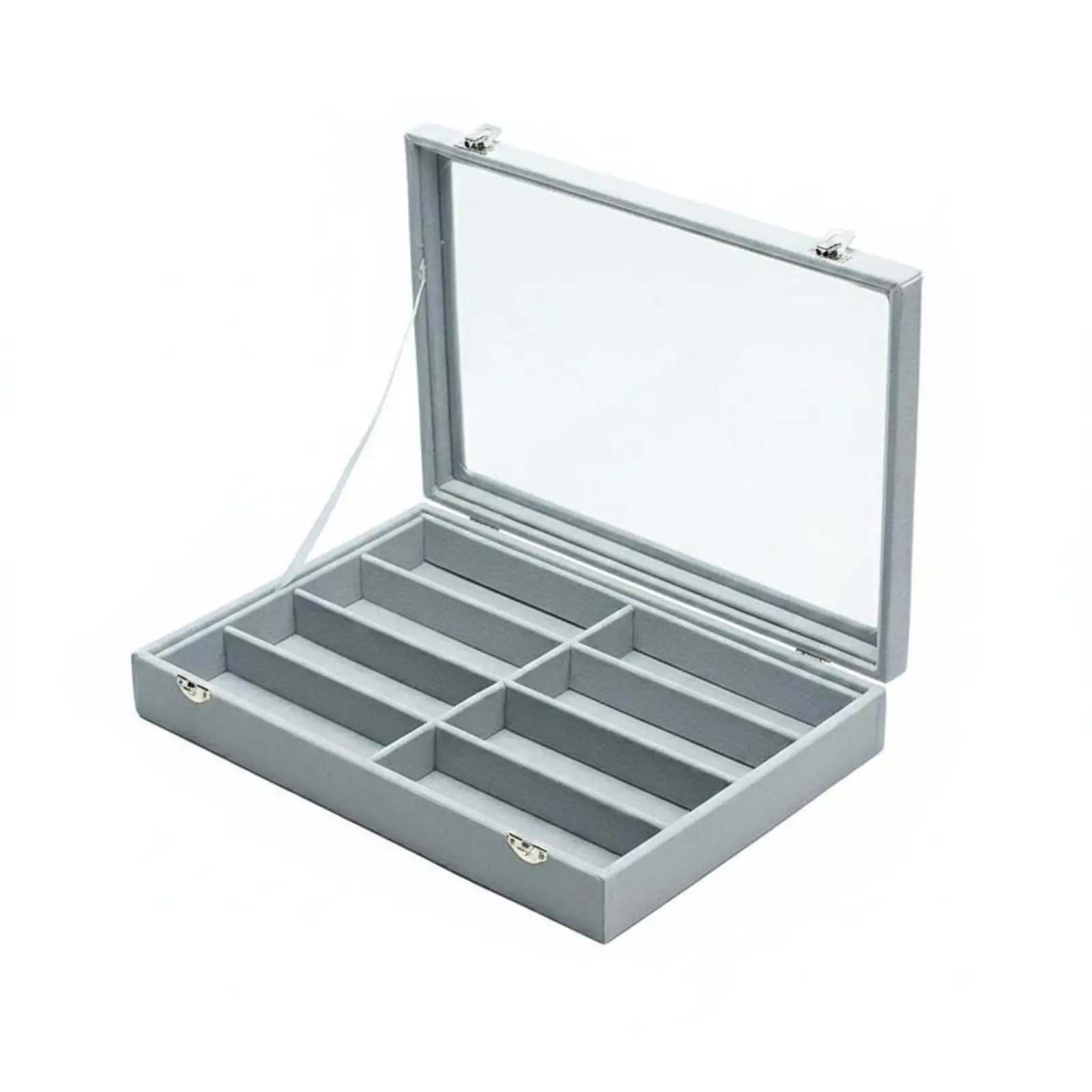 8 Compartment Eyewear Case with Lid Sunglasses Storage Box Water-resistantProof