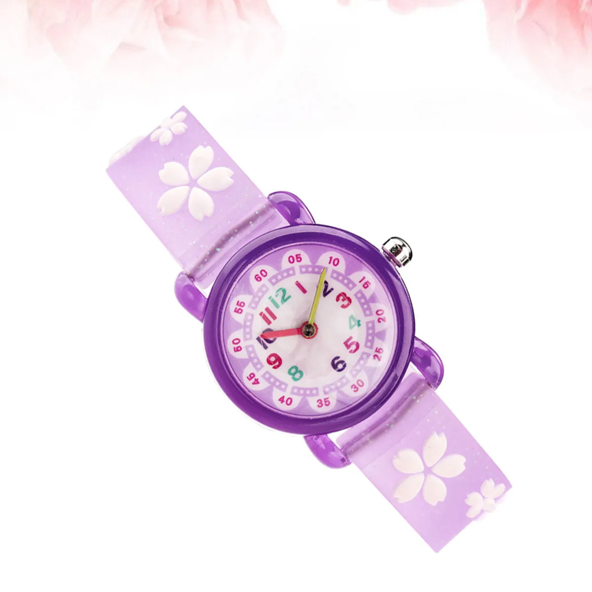 Purple Watch Creative Quartz Timepiece with Design Comfortable Strap Wristwatch for Birthday Gift