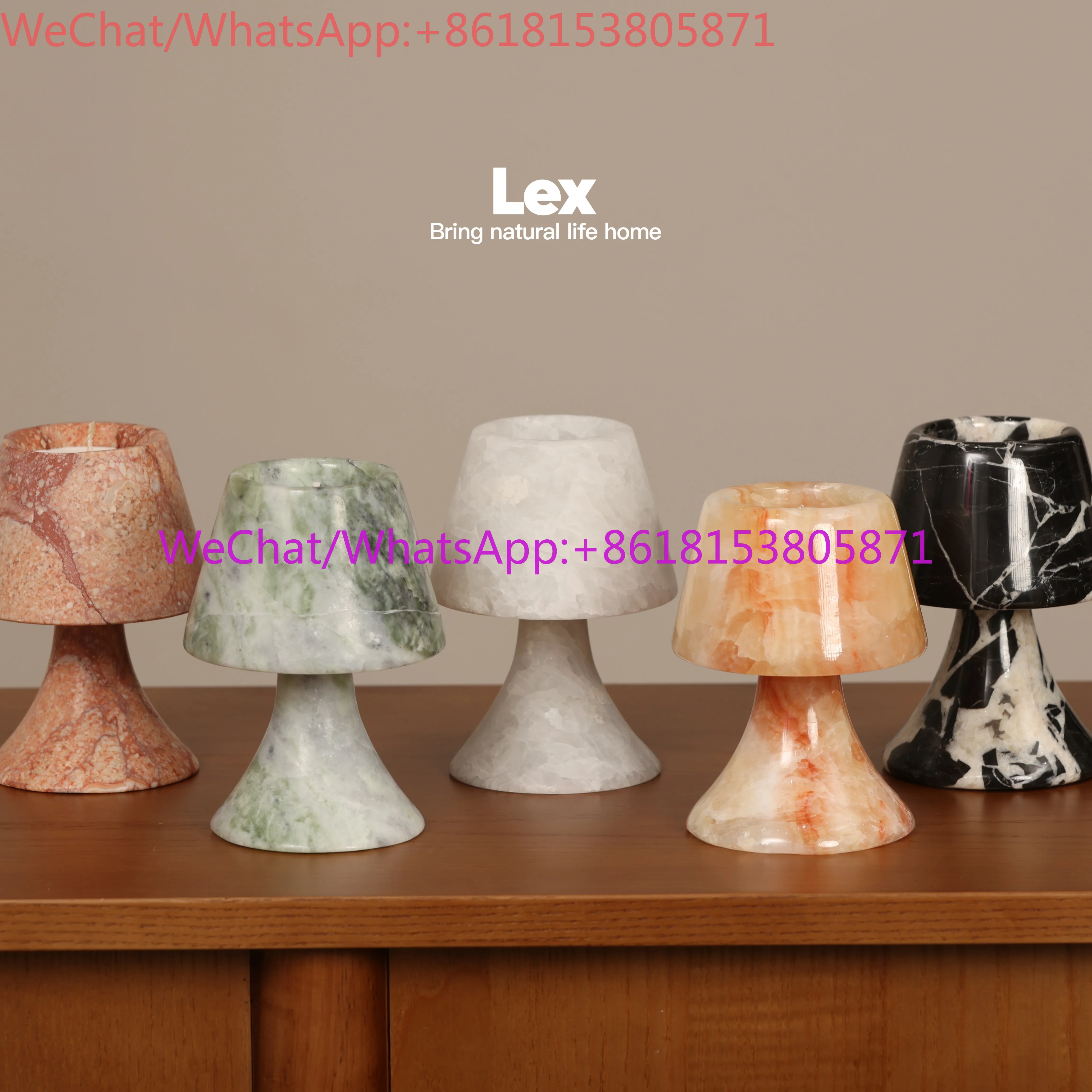 Natural marble table lamp aromatherapy designer niche creative desktop ornament