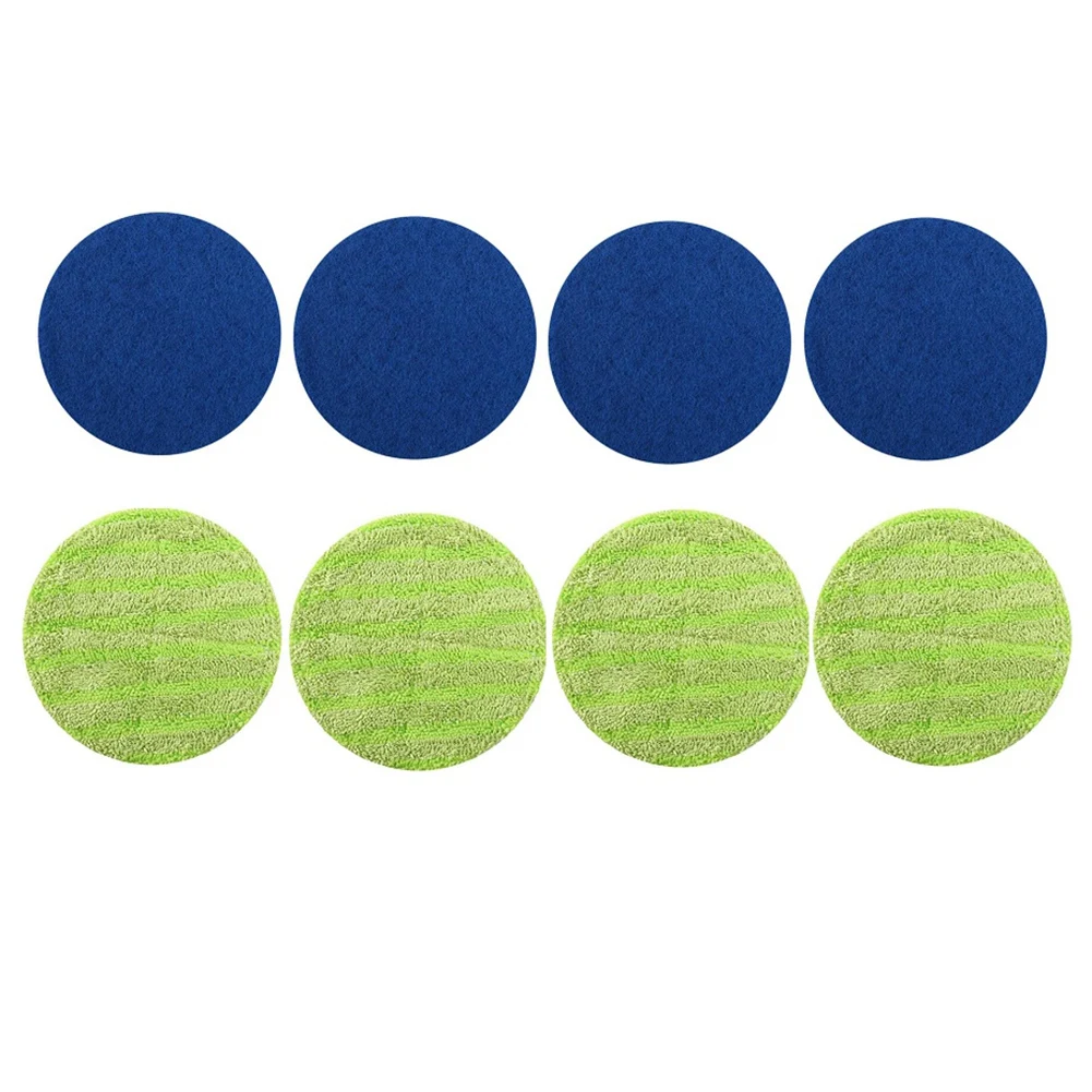 vend 8Pcs Replacement Pad for Cordless Electric Rotary Mop Sweeper Wireless Electric Rotary Mop Scrubber Pad, Blue+Green