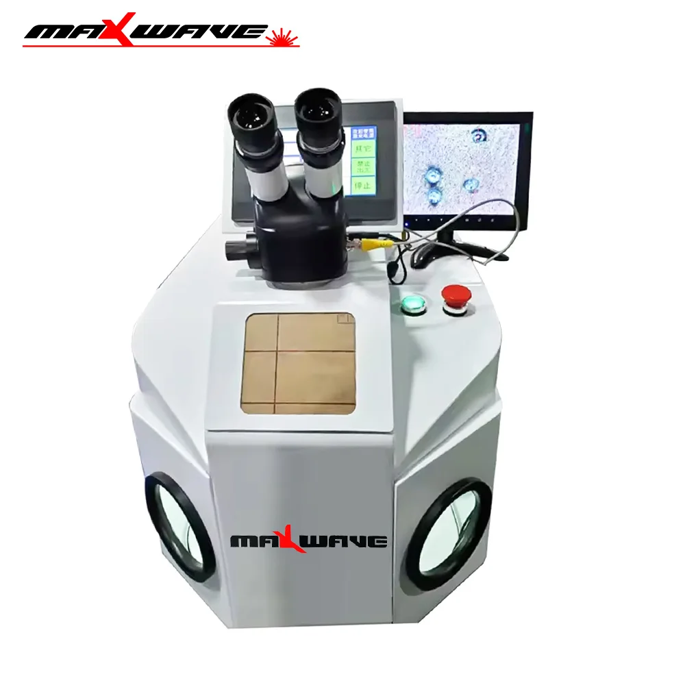 

Maxwave Jewelry Welder 200W Power 1064nm Wavelength High Precision Small Size Easy Operation Clear Welding Observation