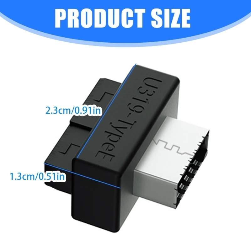 Efficient USB3.0 to Type E Converters Supporting 19Pin and 20Pin Motherboards Connection Quick Data Transfer Simple Toolless