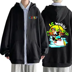 Funny Boating Lc Waikiki Monkey Graphic Zipper Hoodie Male Casual Fleece Cotton Sweatshirt Men's Fashion Oversized Zip Up Jacket