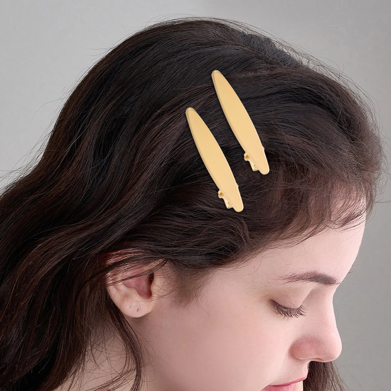 

50Pcs Elegant Gold Hollow Metal Hair Clips DIY Kit for Women Creative Hairpin Crafting Barrettes Hair Accessories Hairdressing
