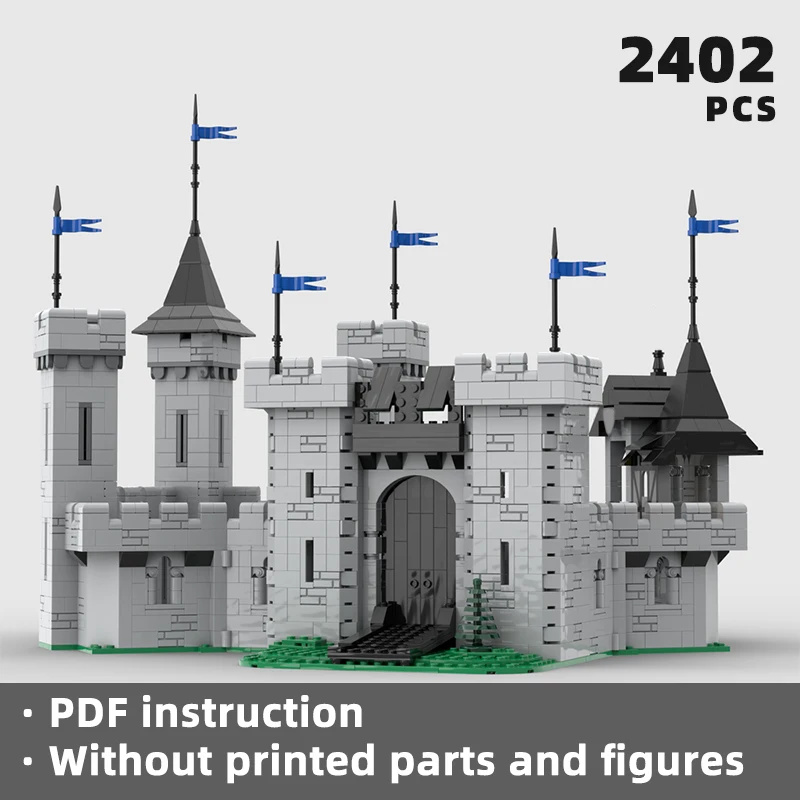 

immersive medieval black knight castle diorama bricks stronghold blocks fortress tower moc building architecture klocki display