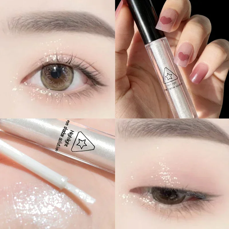 Neue Super Glitter flüssige Lidschatten wasserdichte Diamant Eyeliner Make-up Metallic Eyeliner Stift Augen Beauty Party koreanische Kosmetik