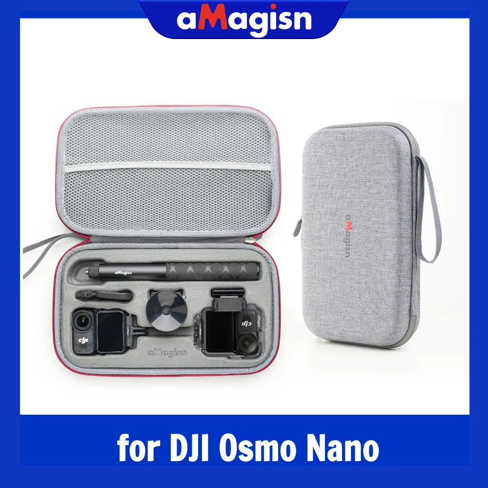 เคสแข็งป้องกัน aMagisn สำหรับ DJI Osmo Nano, ใส่กล้อง, ขาตั้งกล้องเซลฟี่ - กระเป๋าเก็บอุปกรณ์เสริมสำหรับ Nano