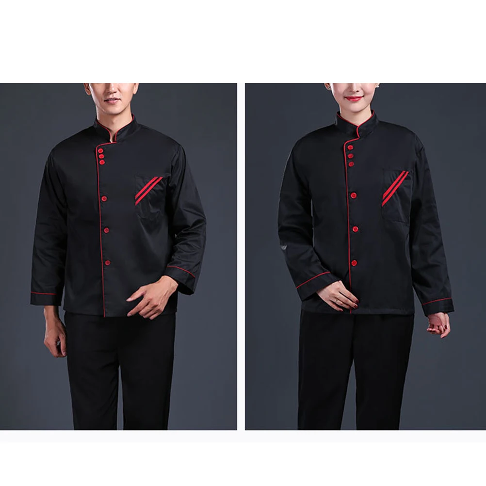 

Long Sleeve Uniform Breathable Oil Proof Restaurant Clothing Work Apparel Chef Coat Long Sleeve Chef Jacket Catering Jackets