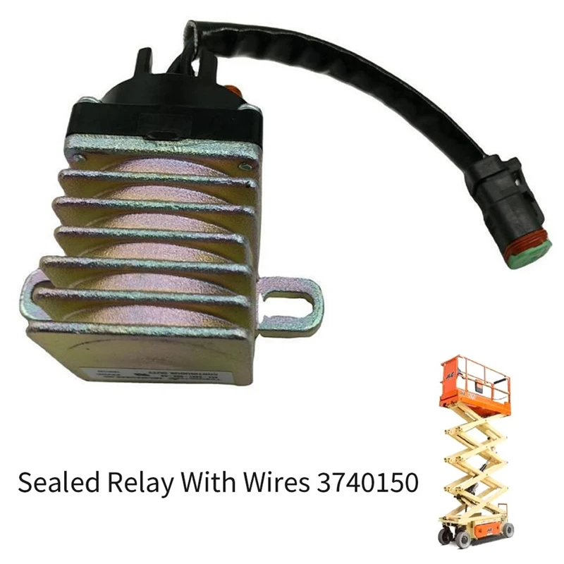 24V 100A Sealed Relay With Wires 3740150 For JLG Lift 1930ES 2030ES 2032ES 2630ES 2646ES 3246ES Durable