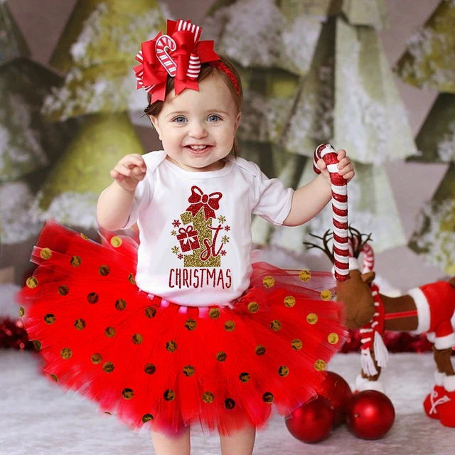 Infant Christmas Dresses 0 3 Months Baby Girl First Christmas Dress 1st Dress Set Aliexpress