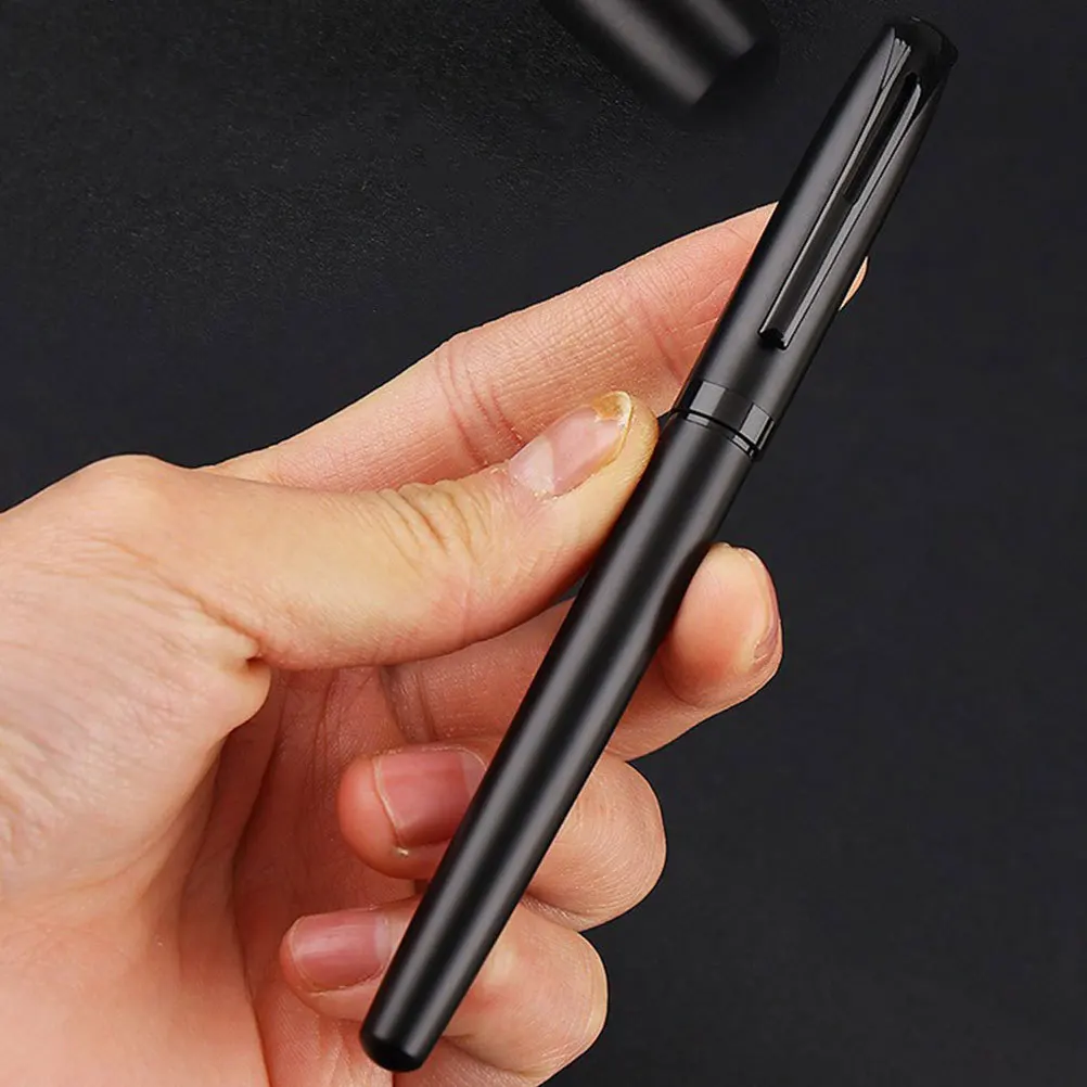 Pluma estilográfica de negocios, pluma de caligrafía de escritura suave, compacta, ligera, de Metal, para recuerdo de regalo escolar y de oficina