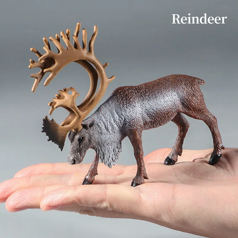 نموذج غزال الغابة الصلبة - لعبة حيوانات محاكاة واقعية للحياة البرية هدية عيد ميلاد تعليمية للأطفال #5