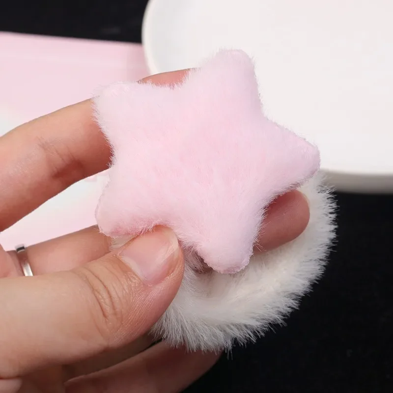 Winter Cute Plush Hair Tie Girls Fashion Colorful Cute Furry Star Scrunchies Autumn Women Sweet Fur Elastic Hair Band Hair Loops