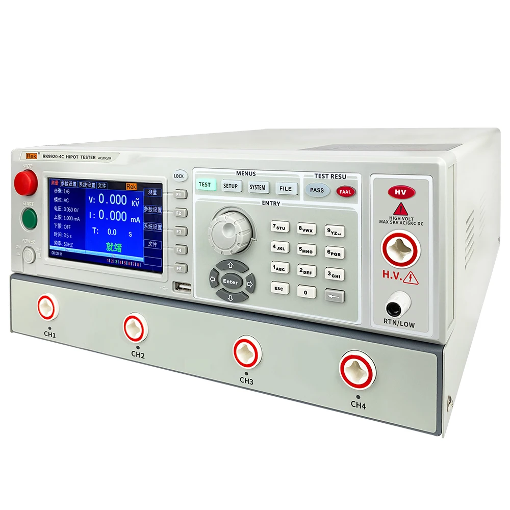 Hi-pot Tester RK9920-4C 4 channel scanning voltage insulation tester RK9920-8C 5KV withstand voltage Insulation impedance