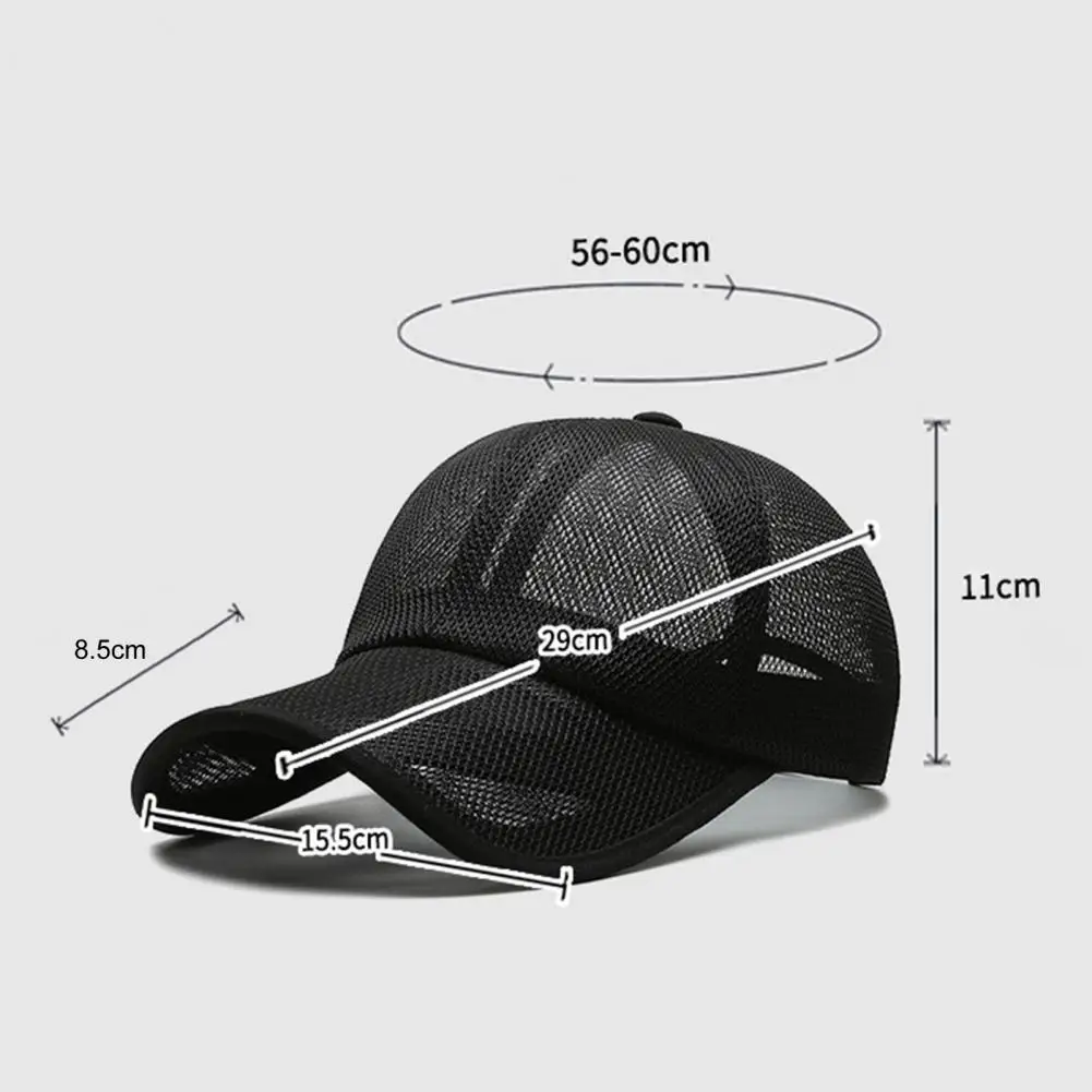 

Men Baseball Hat Adjustable Tightness Versatile Upright Brim Sunshade Cycling Outdoor Hat Summer Openwork Brim Breathable Cap