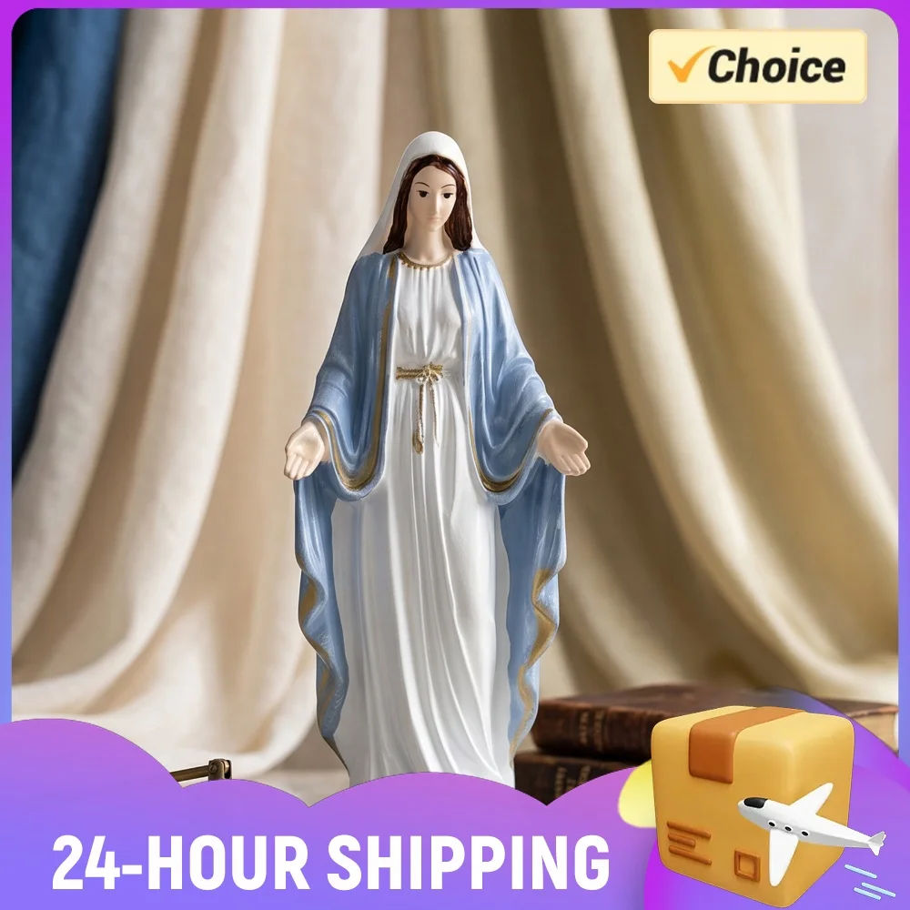 Resin Our Lady of Guadalupe Figurine Ornament Decorative Catholic Virgin Sculpture for Christian Prayer Altar Gift Home Decor