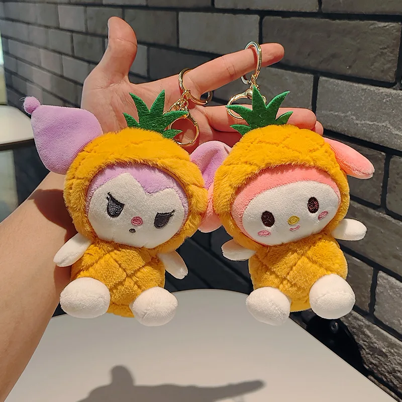 Kawaii Anime Sanrio Plush Keychain Schoolbag Kids Doll Gift Sorpresas Cumpkeaños Learning Plush Toys Outdoor Fun Christmas Gift