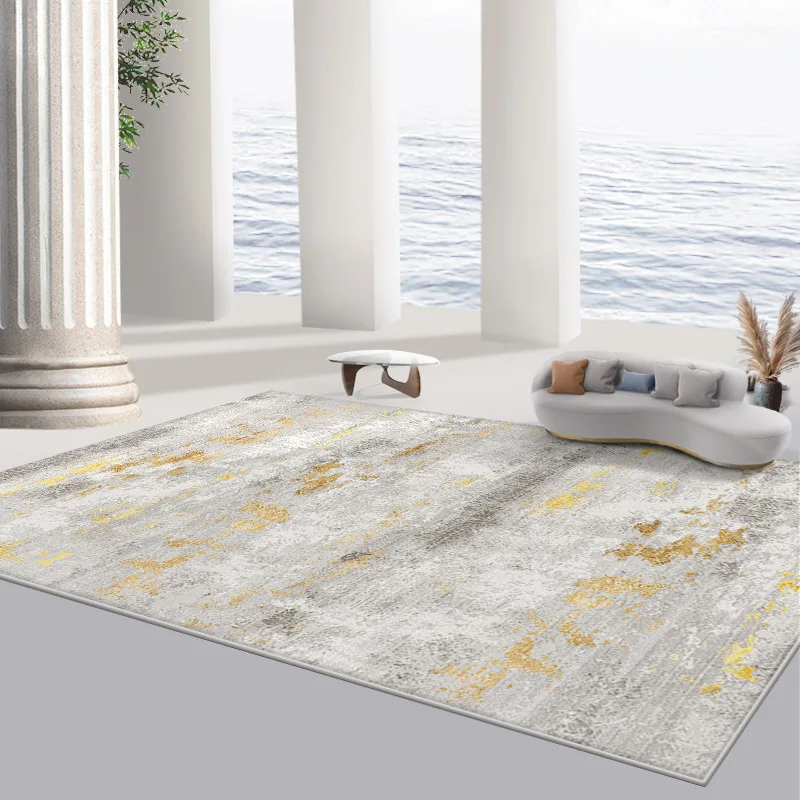 Minimalist Neutral Carpet With Subtle Gradient Effect Soft Surface Non Skid Material For Bedroom Or Study Use