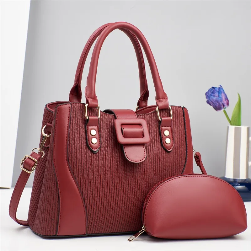 

New Style! Fashion Handbag Women's Bag - High-end Large-capacity Shoulder Crossbody Bags 2Piece Set Lady Commuter Tote Bag2