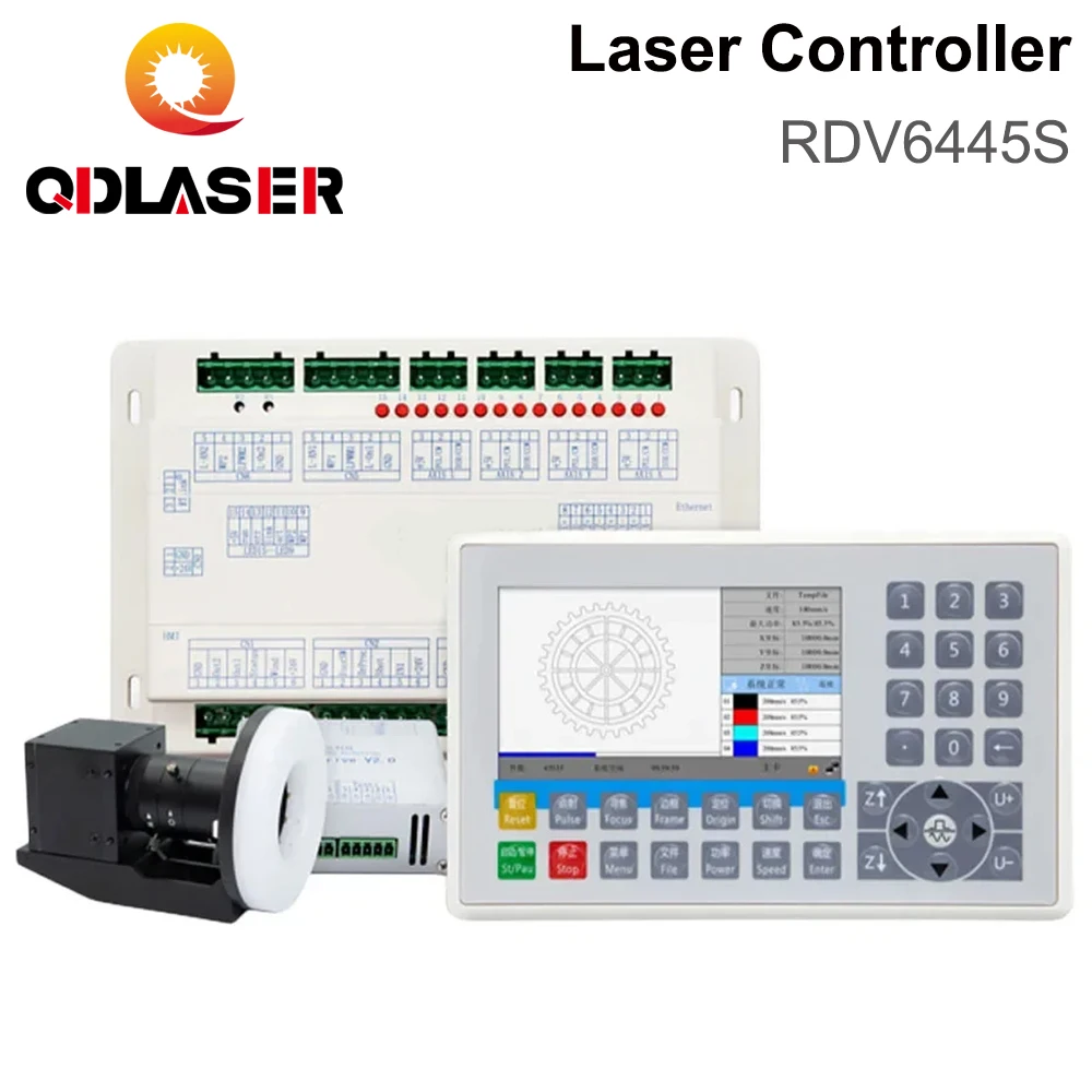 QDLASER Ruida RDV6445S+CCD Camera Co2 Laser Controller System for Co2 Laser Cutting and Engraving Machine