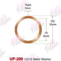 UP200 KUPA UG12 Wave Washer M8x10x1 Nail Drill Accessories Tools Red Brass Copper Crush Sealing Washer Flat Seal Ring Gasket