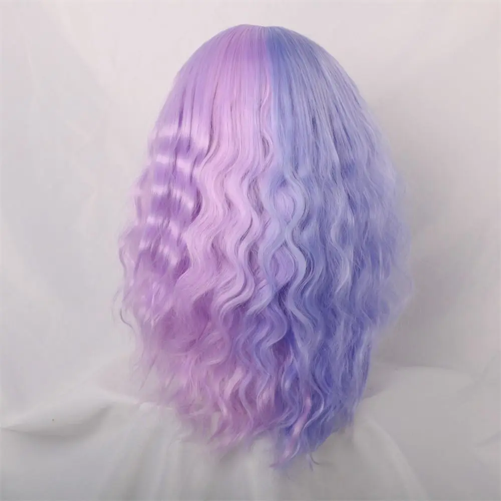 

Gradient Color 20cm Cotton Doll Wig Handcraft Sweet Plush Doll Long Curly Hair Wig Pink Black 20cm Cotton Doll Hair Doll Decor