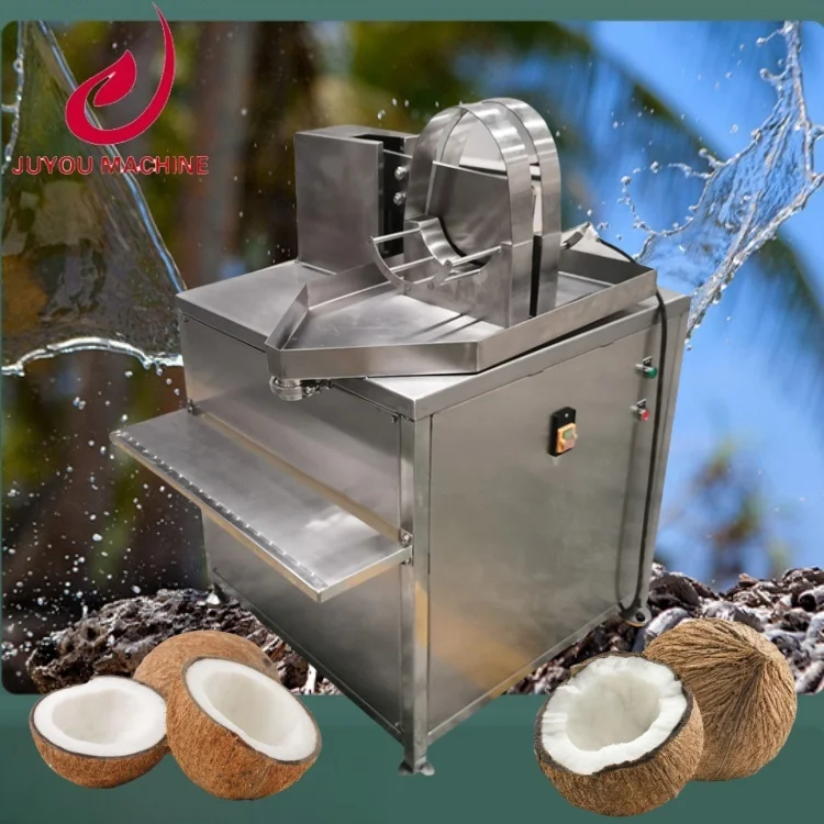 Electric Wholesale Automatic Dry Old Coconut Copra Husk Cube Tender Coconut Half Cutting Machine Table