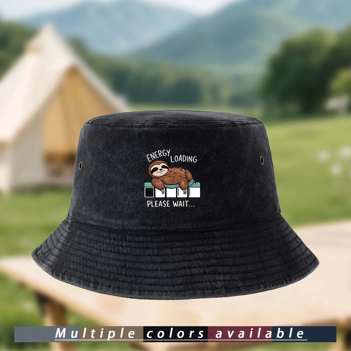 Sloth Pattern Printed Fisherman Hat, Lightweight High-Quality Easy Fishing Cap, Unisex Casual Hat, Individual Bucket Hat, Fishin
