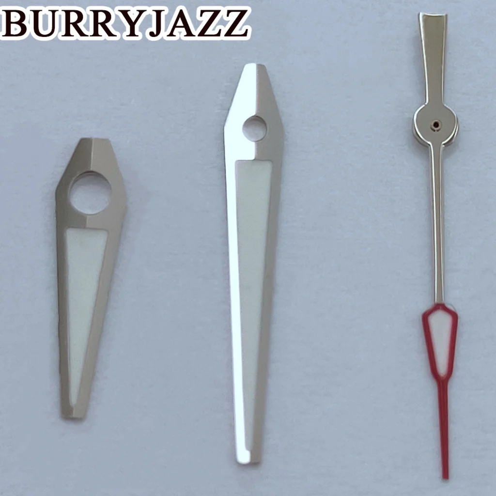 BURRYJAZZ NH35 NH36 NH38 7S26 7S36 4R35 4R36 Watch Hands Silver Hands Green Luminous