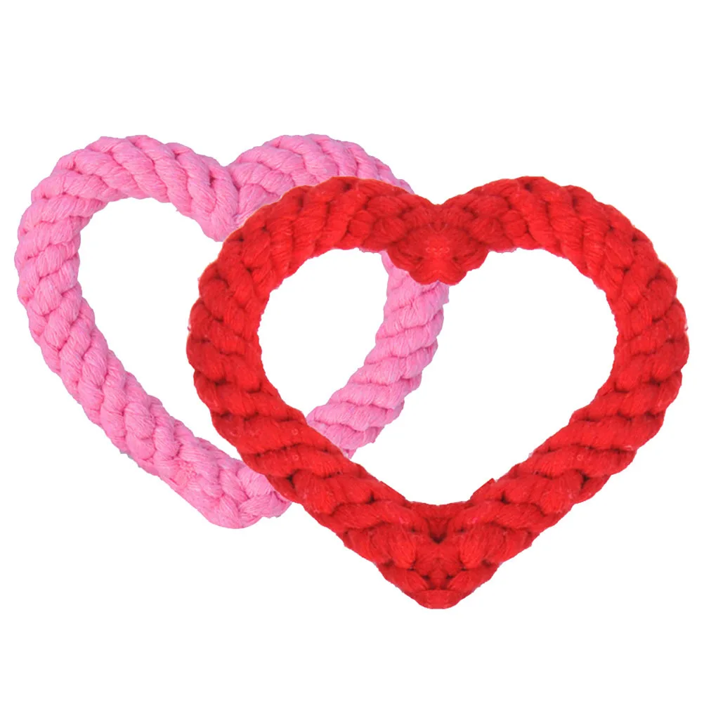 

1Pair Doggy Ring Squeaky Chew Resistant Interactive Play Sound Pet Training Supplies for Puppies and Cats