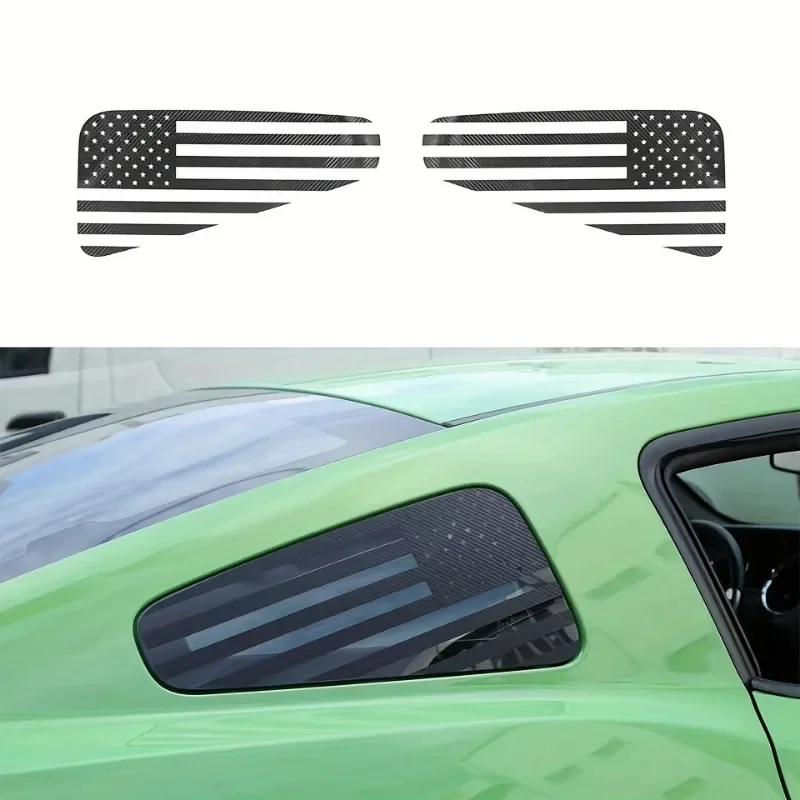 Decalque da janela do carro janela traseira bandeira americana design adesivo auto-adesivo para ford mustang 2008 2009 2010 2011 2012 2013 2014