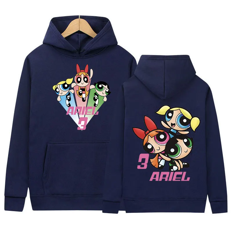 Cute Powerpuff Girls Birthday Girl Print Hoodie Men Women Casual Fashion Autumn/Winter Sweatshirt Loose Pullover Oversized Hoody