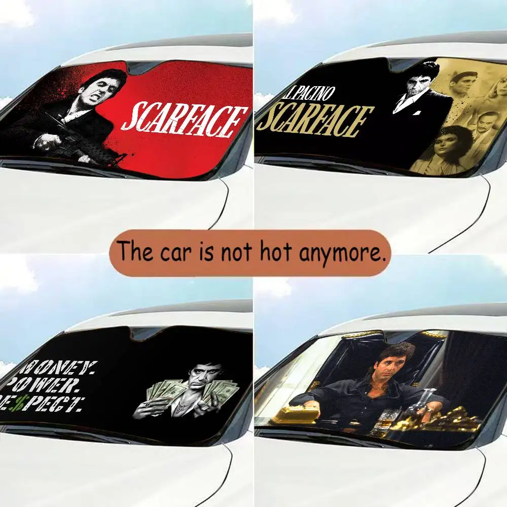 

Gangster Movie Scarface Windshield Sunshade Windscreen Cover Sun Shade Auto Sun Visor Car-covers Car Solar Protection