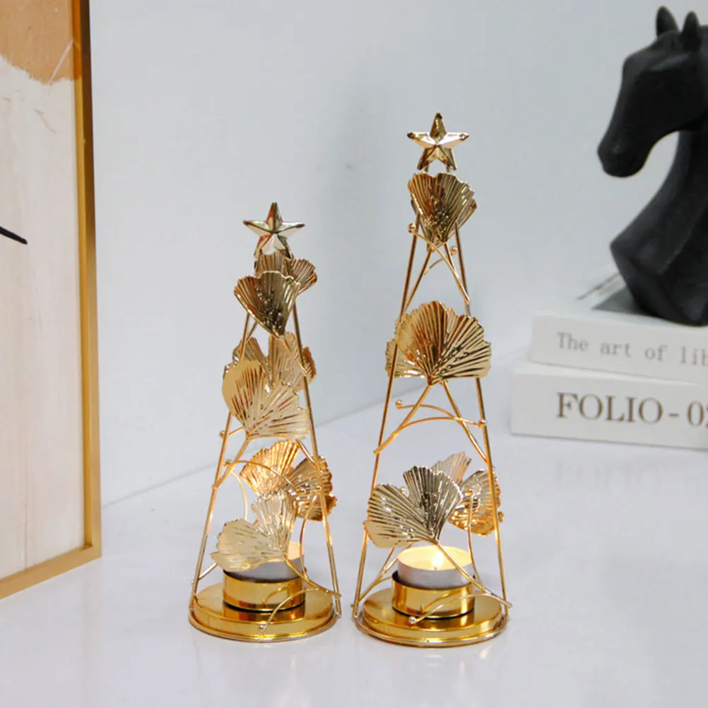 حامل حديد على شكل نجمة خماسية لعيد الميلاد، حامل شمع مزخرف لعيد الميلاد، زينة على سطح الطاولة