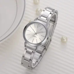 Montres-bracelets à quartz en alliage numérique simple pour femmes, montres décontractées pour femmes, montre à cadran rond pour dames, mode féminine de luxe