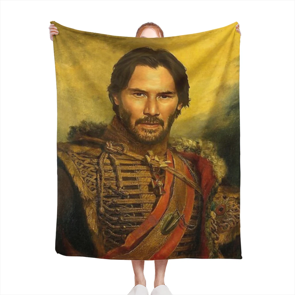 

Keanu Reeves - replaceface Comfortable Flanne Blanket Fluffy Soft Bedroom Decor Sofa Blankets Comforter Home and Decoration