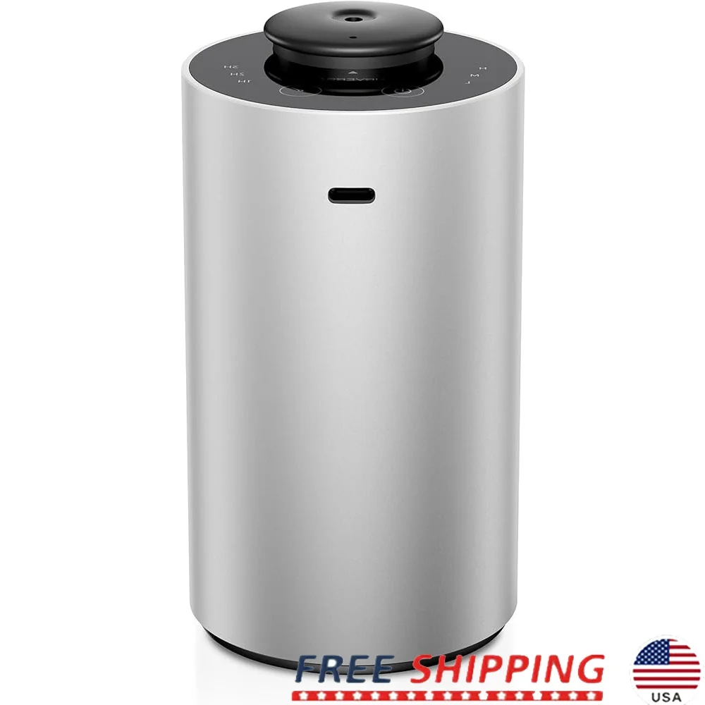 Difusor de aceites esenciales sin agua, máquina aromática para aromaterapia con 3 configuraciones de temporizador y niveles de niebla, uso en el hogar, la Oficina y el coche