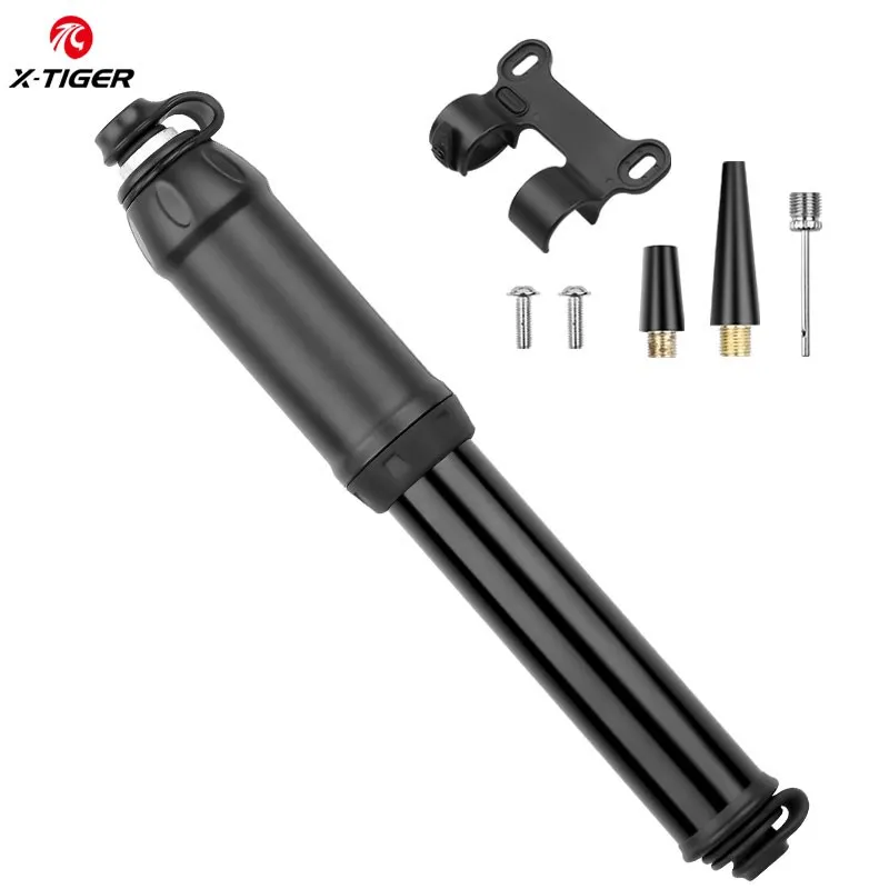 

X-TIGER 100Psi Mini Bike Pump Aluminum Alloy Portable Bicycle Hand Air Pump Tire Inflator Schrader Presta Valve MTB Bicycle Pump