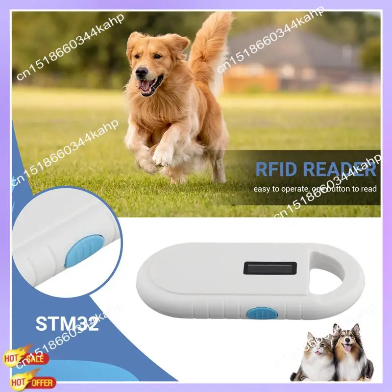 CLCU Leitor RFID Pet Microchip Scanner Portátil Leitor de Chip Animal Leitor RFID Portátil Suporta ISO 11784/11785, FDX-B