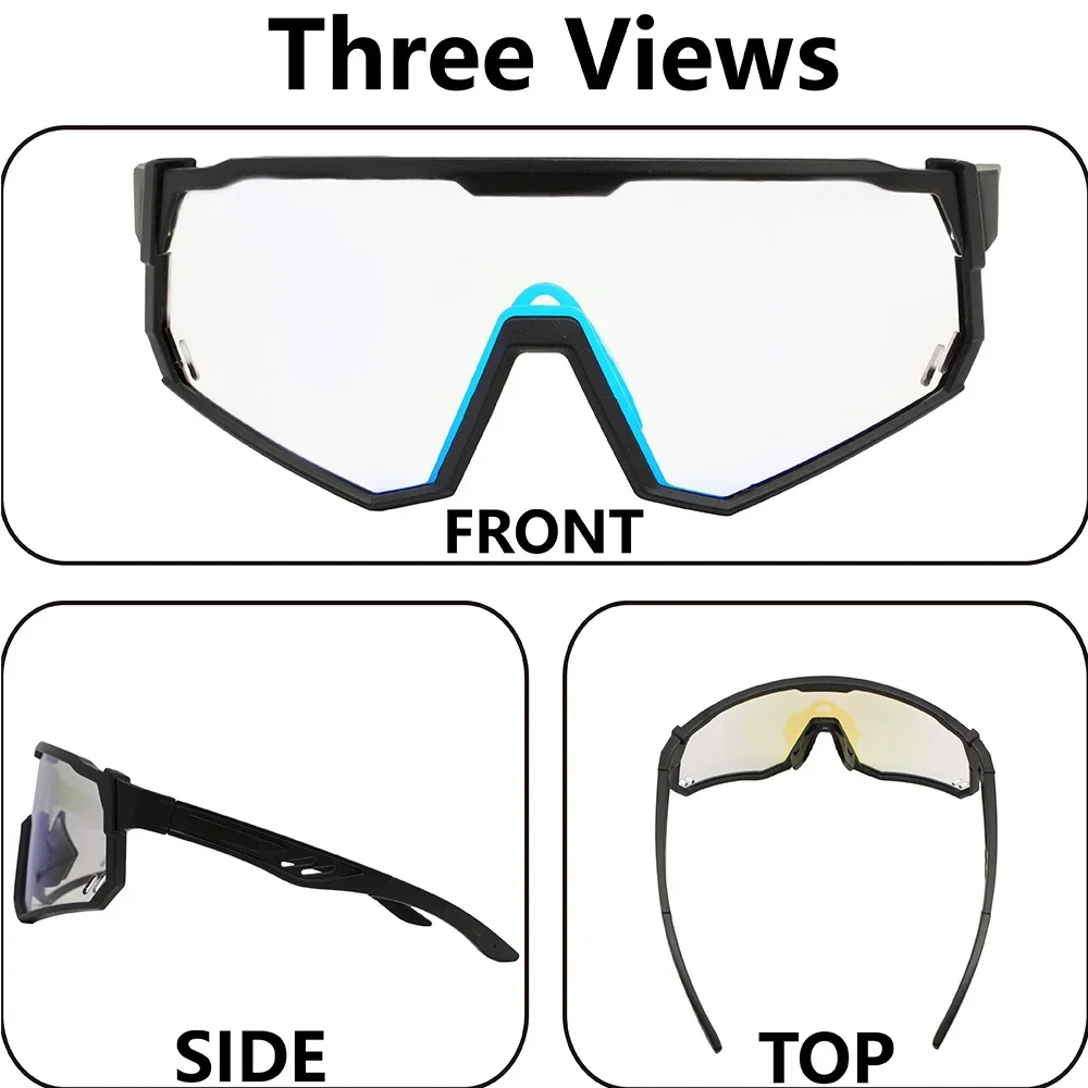 Photochrome Radfahren Brille Männer Mountainbike Sonnenbrille Frauen Klar MTB Sport Brille Fahrrad Triathlon Laufen Baseball
