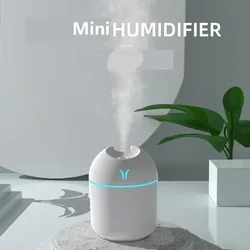 USB Mini Air Humidifier Baby Room 250ML  Aroma Essential Oil Diffuser Car Ultrasonic Mute Mist Maker Diffuser LED Color Lamp