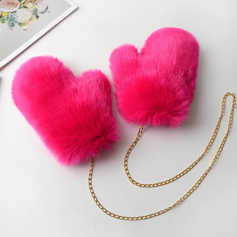 2024 autumn winter new halterneck fashion warm fur mittens female imitation fox fur gloves outdoor