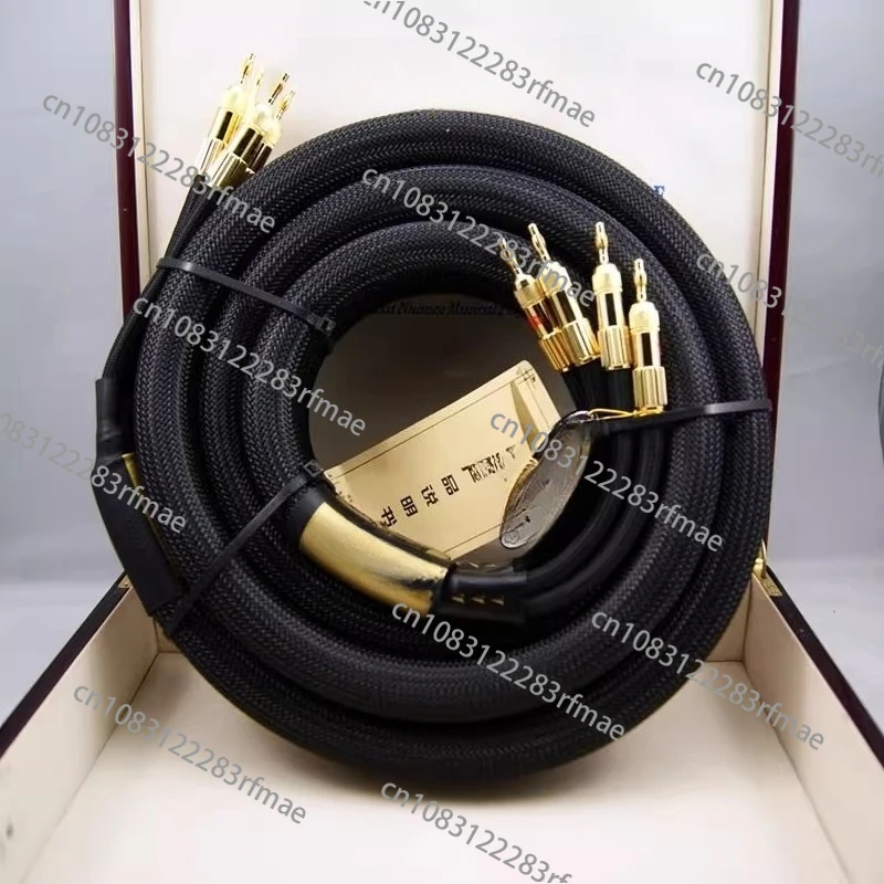 NEW A Pair Choseal 6N OCC Audiophile HIFI Speaker Cable 24K Gold-plated Banana Plug Top Level Speaker Cable 9.5MMx2.5M LA-5101