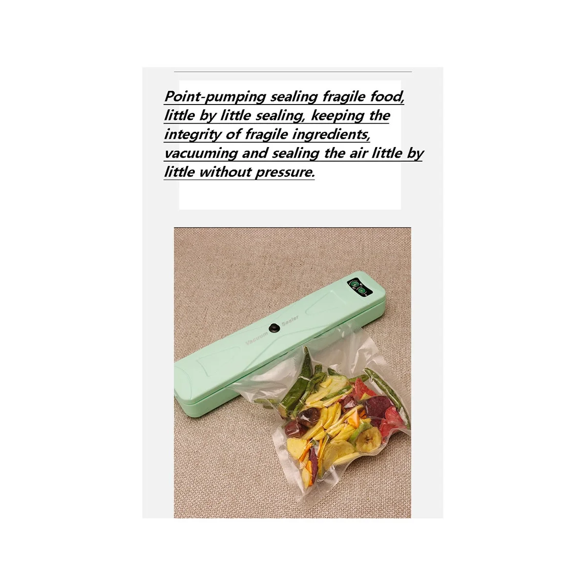 Electric Vacuum Sealer Packaging Machine Kitchen Vacuum Sealing Machine Commercial Packaging Machine US Plug