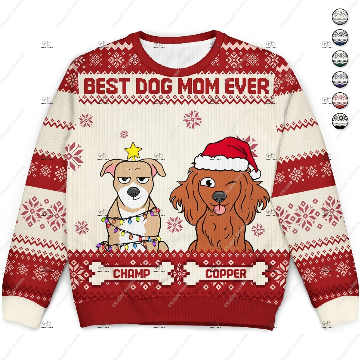 Custom Name Photos Christmas Couple Family Pet Outfit Vintage Ugly Sweater 3DPrint Harajuku Pullover Casual Funny Long Sleeves 0